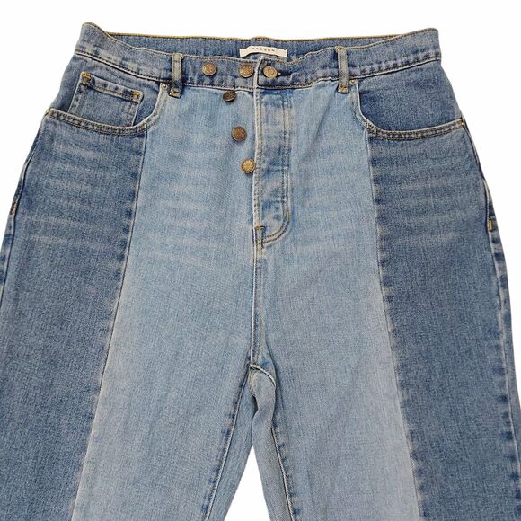 Pacsun Jeans Womens 32x24 Two-Tone Blue High Rise Straight Cotton Retro Y2K - Picture 2 of 12